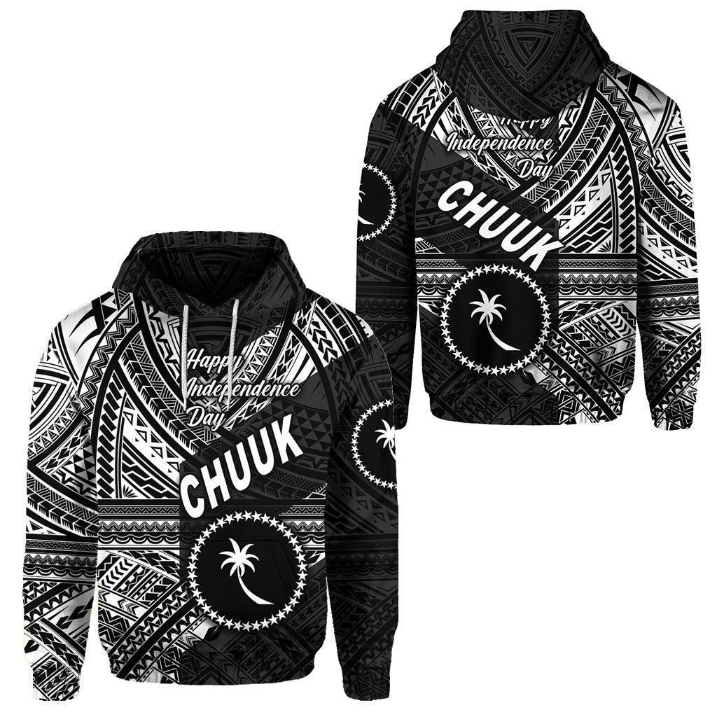 FSM Chuuk Hoodie Happy Independence Day Original Vibes Black