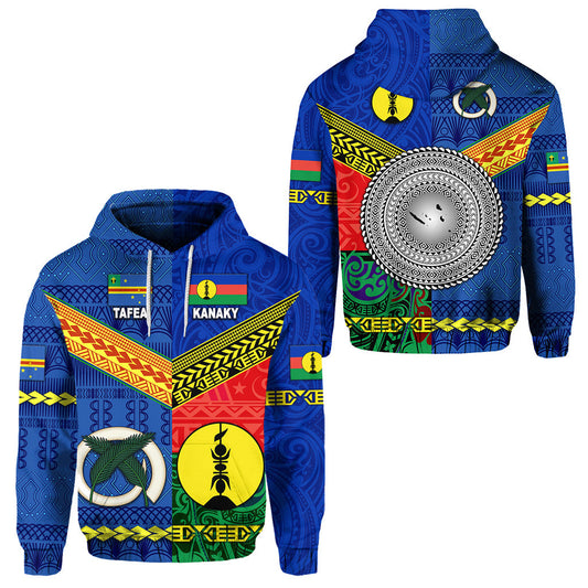 Vanuatu Tafea Province and Kanaky New Caledonia Hoodie Together