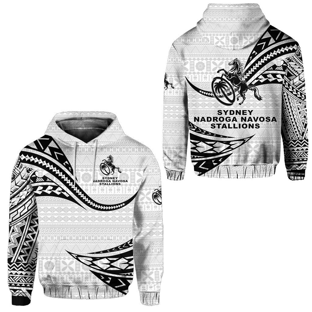 Fiji Rugby Hoodie Sydney Nadroga Navosa Stallions Unique Version White