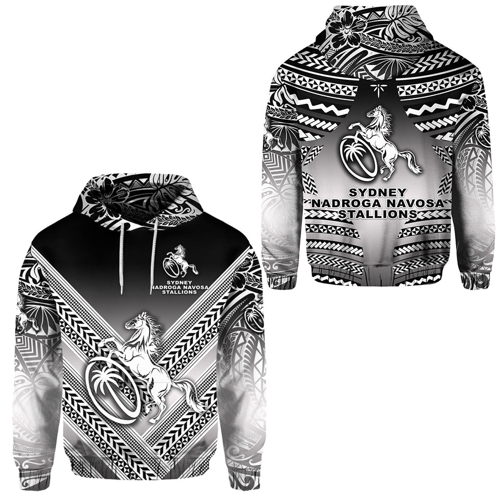 Fiji Rugby Hoodie Sydney Nadroga Navosa Stallions Creative Style Gradient Black