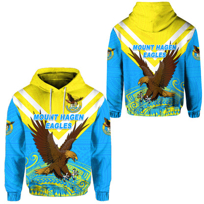 Papua New Guinea Mount Hagen Eagles Hoodie Wamp Nga Rugby Blue