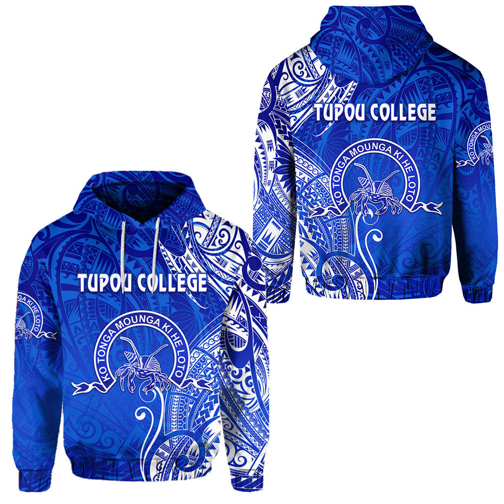 Tonga Tupou College Hoodie Simple Vibes Blue