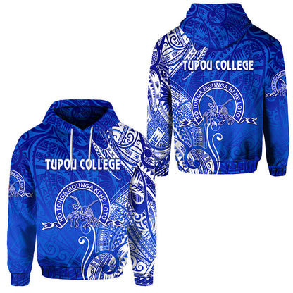 Tonga Tupou College Hoodie Simple Vibes Blue