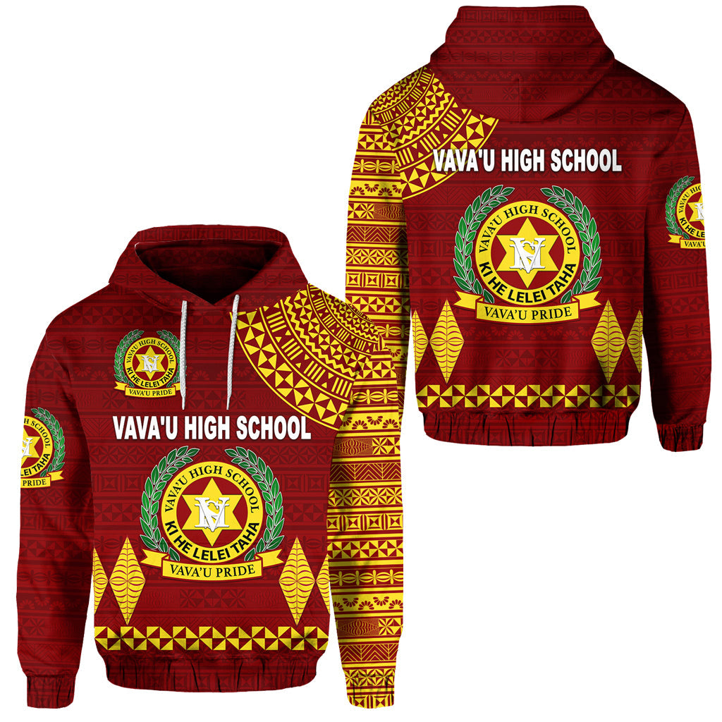 Tonga Vava'u High School Hoodie Simple Style Maroon