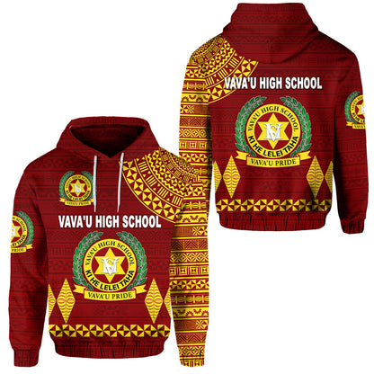 Tonga Vava'u High School Hoodie Simple Style Maroon