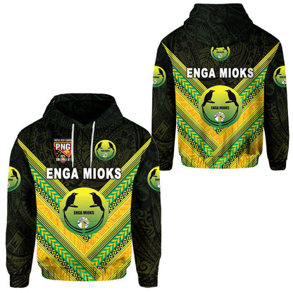 Papua New Guinea Enga Mioks Hoodie Rugby Original Style Black