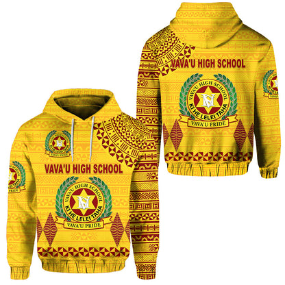 Tonga Vava'u High School Hoodie Simple Style Yellow