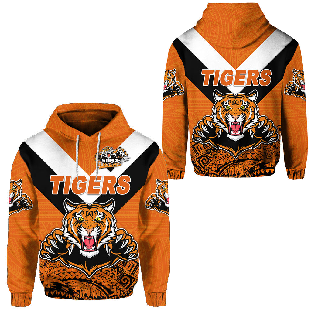 Papua New Guinea Lae Snax Tigers Hoodie Rugby Simple Style Orange
