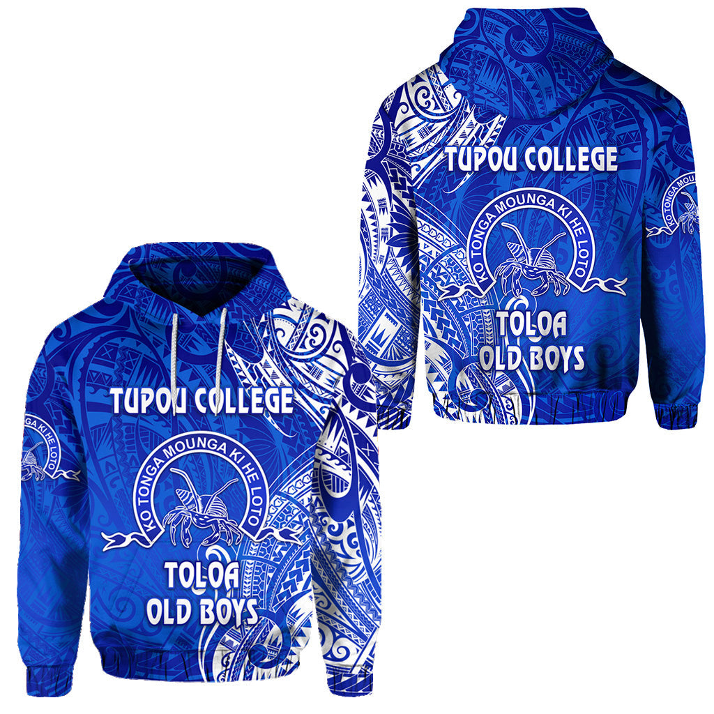 Tonga Tupou College Hoodie Toloa Old Boys Simple Vibes Blue