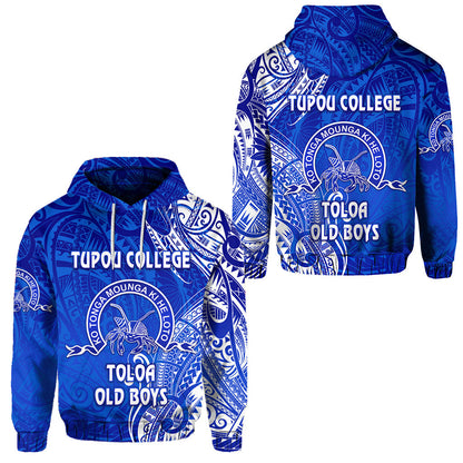 Tonga Tupou College Hoodie Toloa Old Boys Simple Vibes Blue