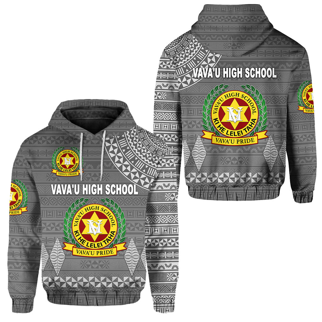 Tonga Vava'u High School Hoodie Simple Style Full Grey