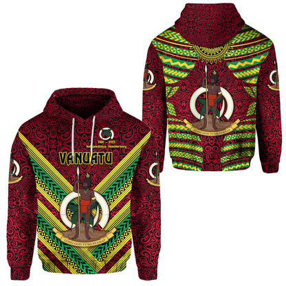 Vanuatu Special Independence Anniversary Hoodie Creative Style Red