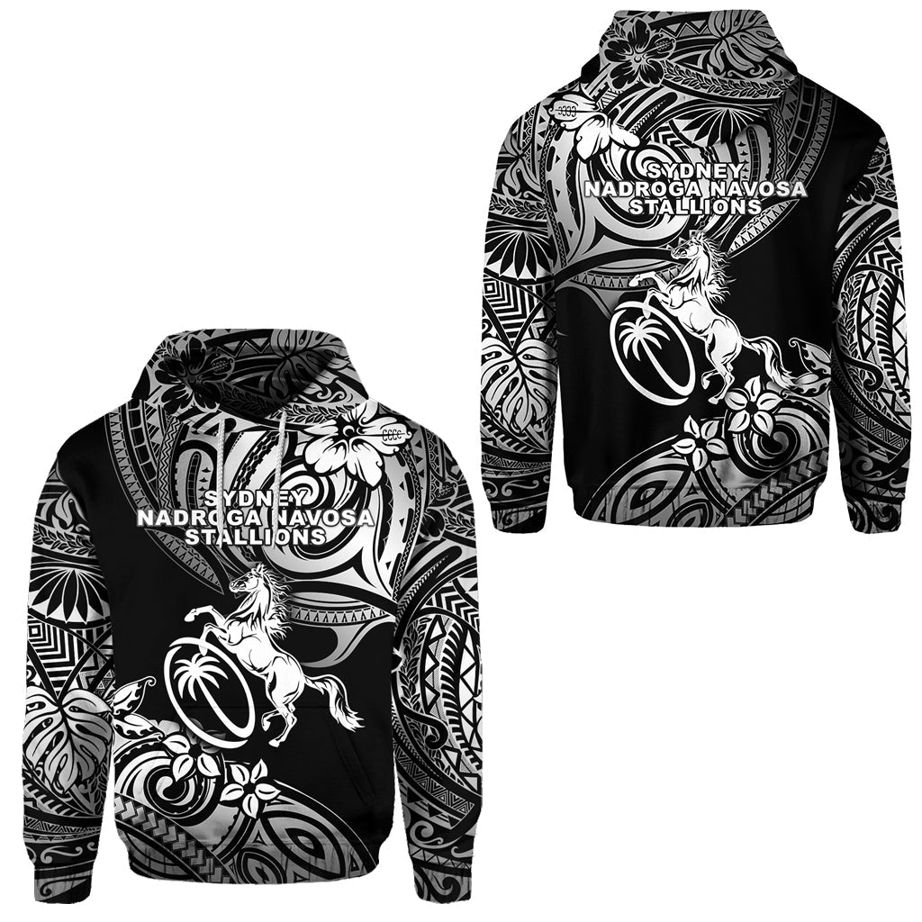 Fiji Rugby Hoodie Sydney Nadroga Navosa Stallions Unique Vibes Black