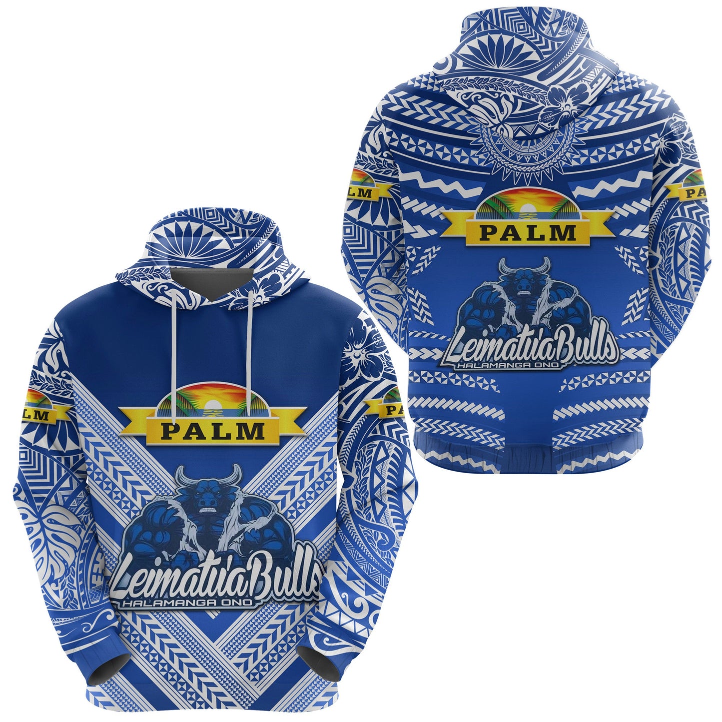Mate Ma'a Tonga Hoodie Leimatu'a Bulls Creative Style Blue