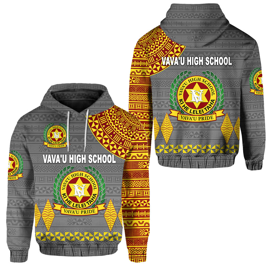 Tonga Vava'u High School Hoodie Simple Style Grey