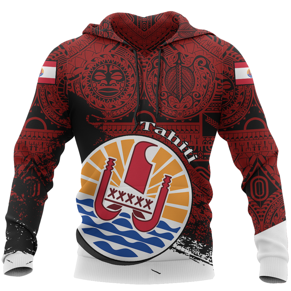 Tahiti Hoodie Tahiti Flag Polynesian Tattoo Special Z2