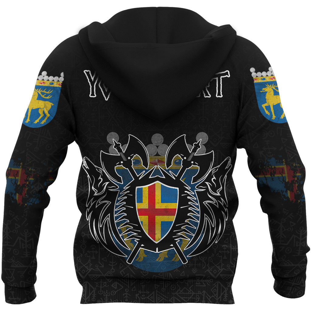 Custom Viking Ireland Flag and Map Zip Hoodie style Viking Geri and Freki RLT12