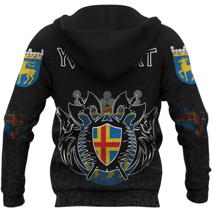 Custom Viking Ireland Flag and Map Zip Hoodie style Viking Geri and Freki RLT12