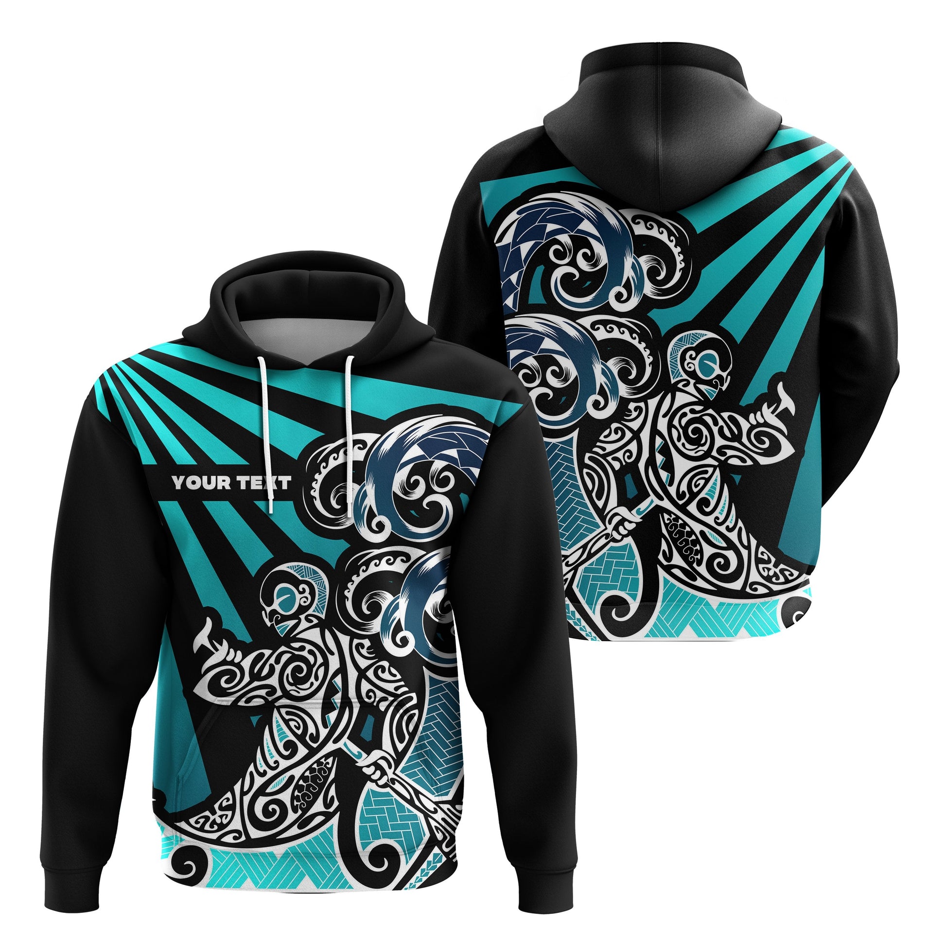 Custom Text Maori Aotearoa Hoodie New Zealand Simple Style