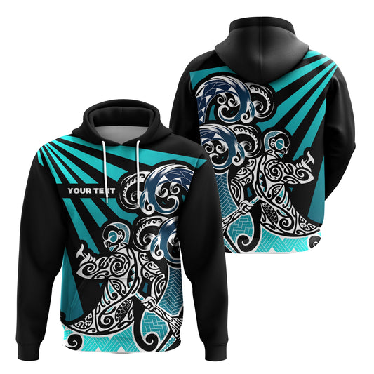 Custom Text Maori Aotearoa Hoodie New Zealand Simple Style