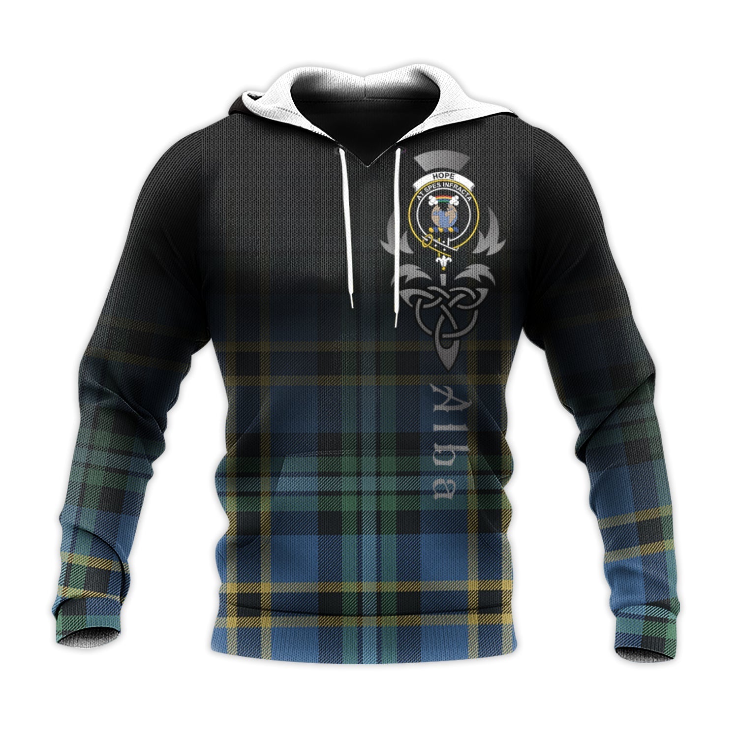 Printivon Hope Ancient Tartan Crest Alba Celtic Hoodie