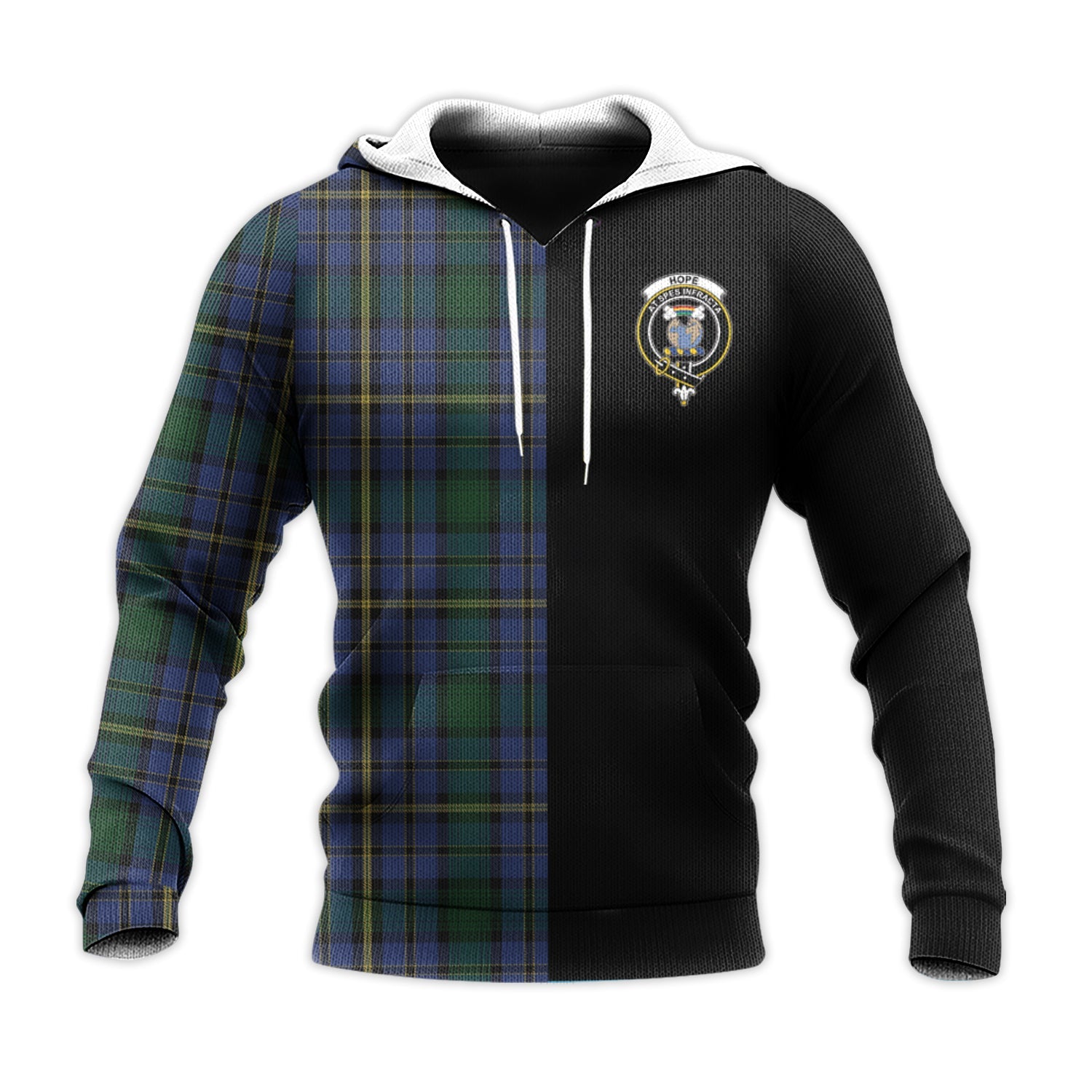Printivon Hope Clan Originaux Tartan Personalize Half Hoodie