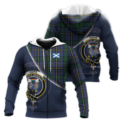 Printivon Hope Clan Originaux Tartan Scottish Crest Hoodie