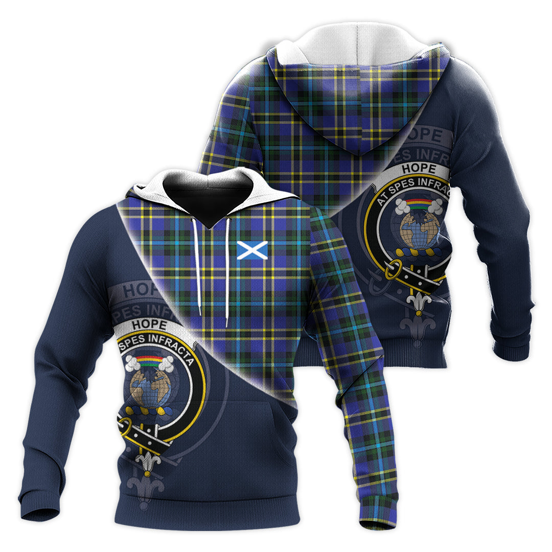 Printivon Hope Modern Tartan Scottish Crest Hoodie
