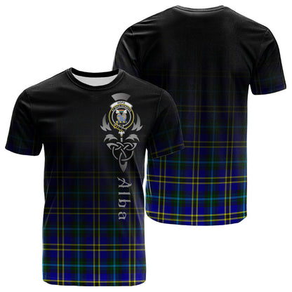 Printivon Hope Modern Tartan Crest Alba Celtic T Shirt