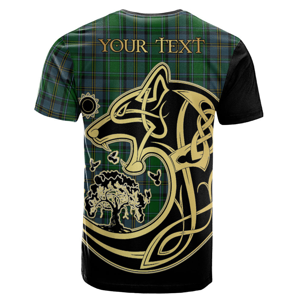 Printivon Hope Vere Crest Celtic Wolf Tartan T Shirt Custom Your Text