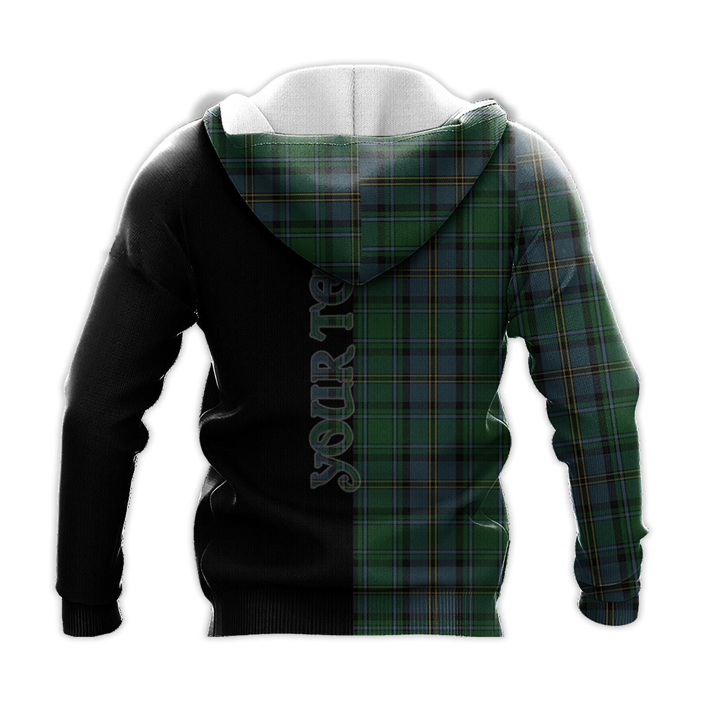 Printivon Hope Vere Tartan Personalize Half Hoodie