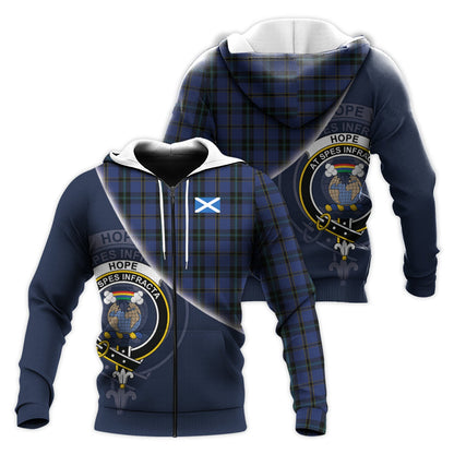 Printivon Hope Vere Weir Tartan Scottish Crest Hoodie
