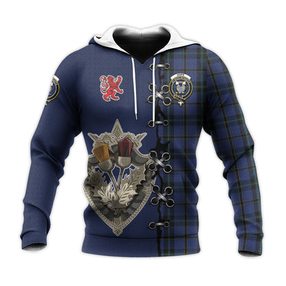 Printivon Hope Vere Weir Tartan Hoodie Lion Rampant And Celtic Thistle Style
