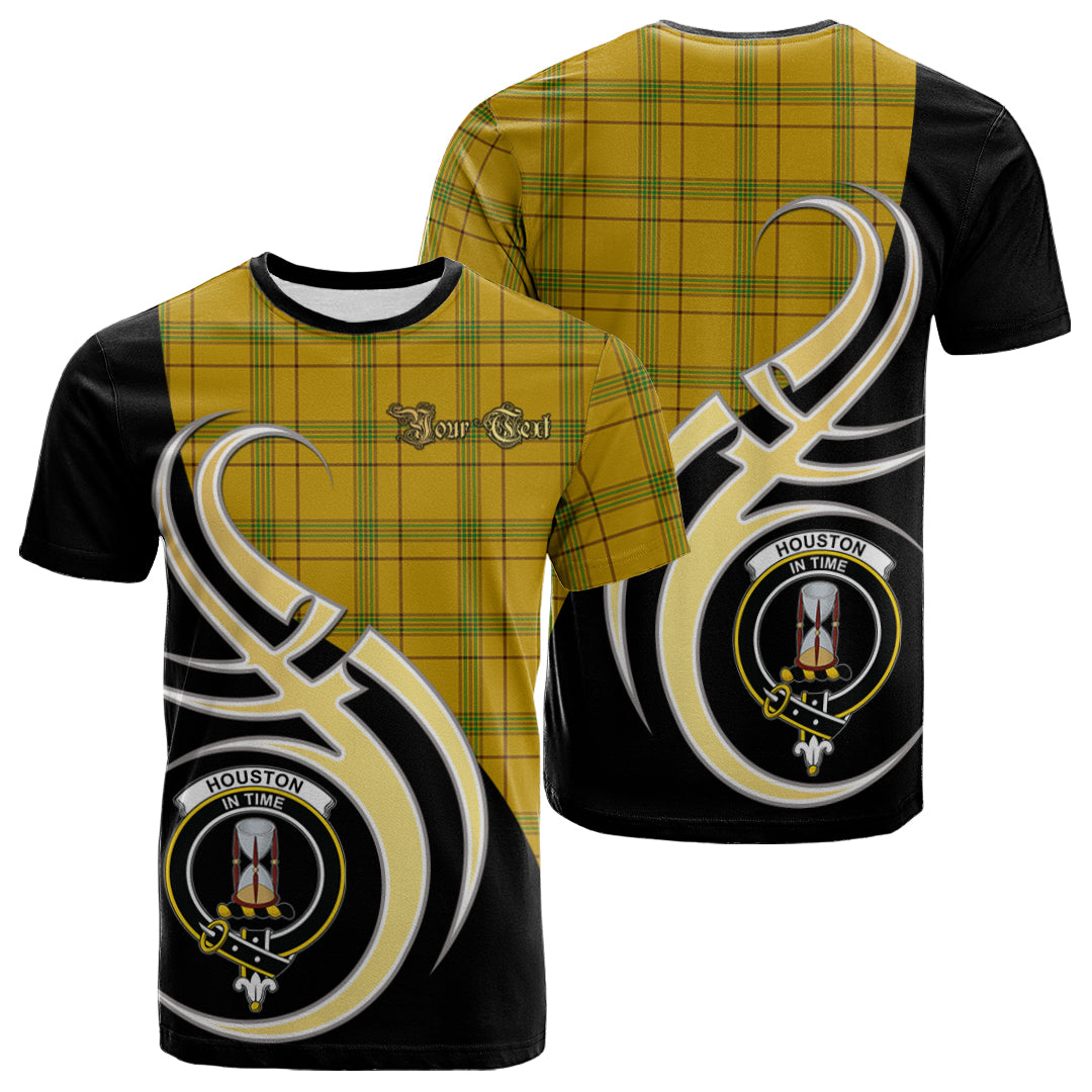 Printivon Houston Tartan Crest Believe In Me T Shirt