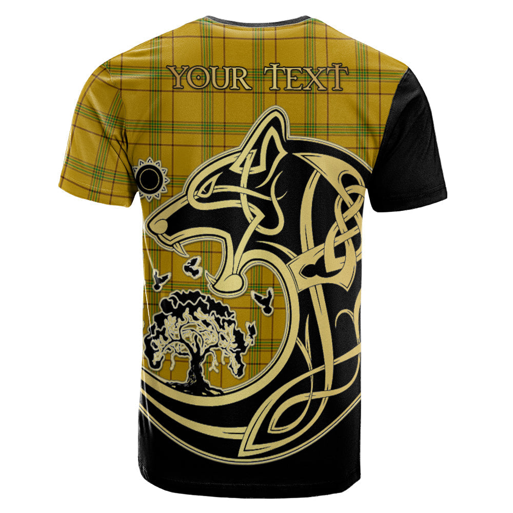Printivon Houston Crest Celtic Wolf Tartan T Shirt Custom Your Text