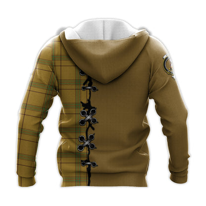 Printivon Houston Tartan Hoodie Lion Rampant And Celtic Thistle Style