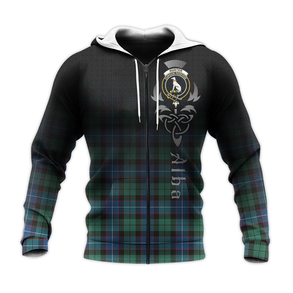 Printivon Hunter Ancient Tartan Crest Alba Celtic Hoodie