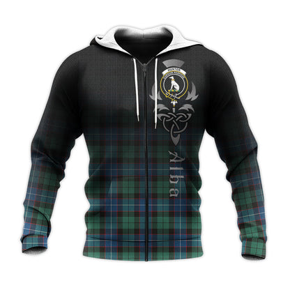 Printivon Hunter Ancient Tartan Crest Alba Celtic Hoodie
