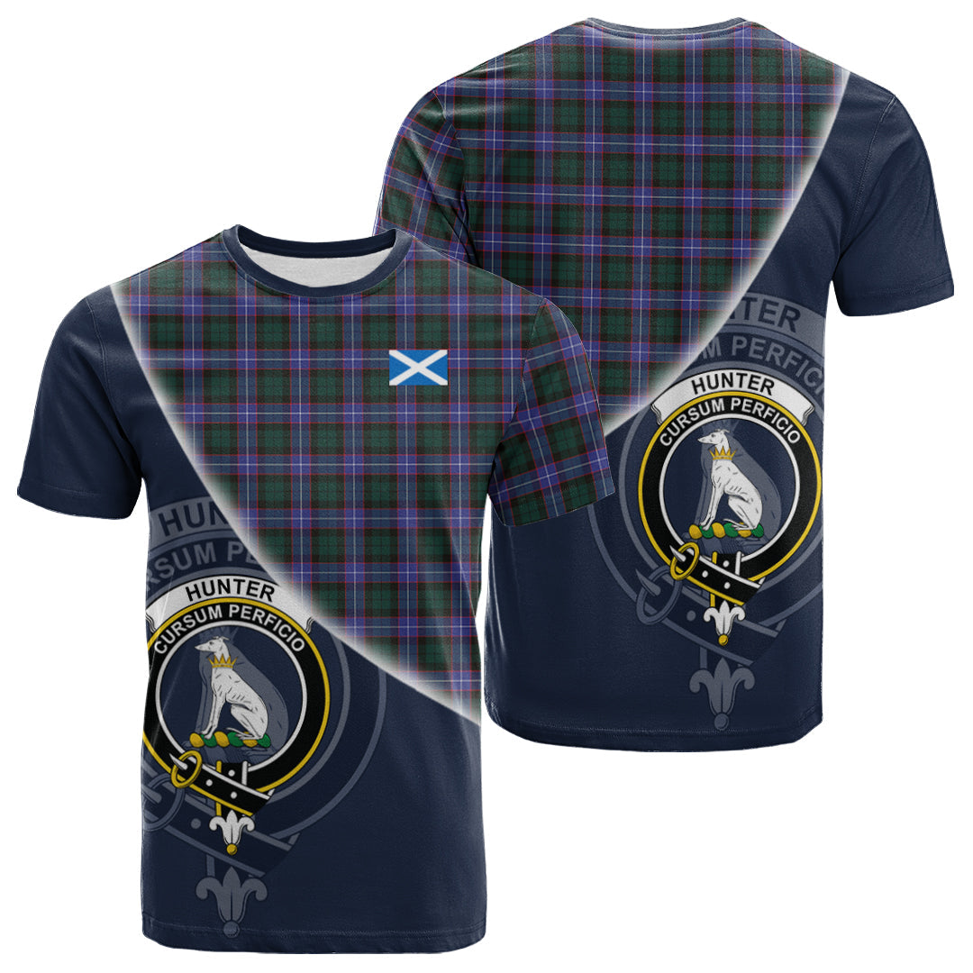 Printivon Hunter Modern Tartan Scottish Crest T Shirt