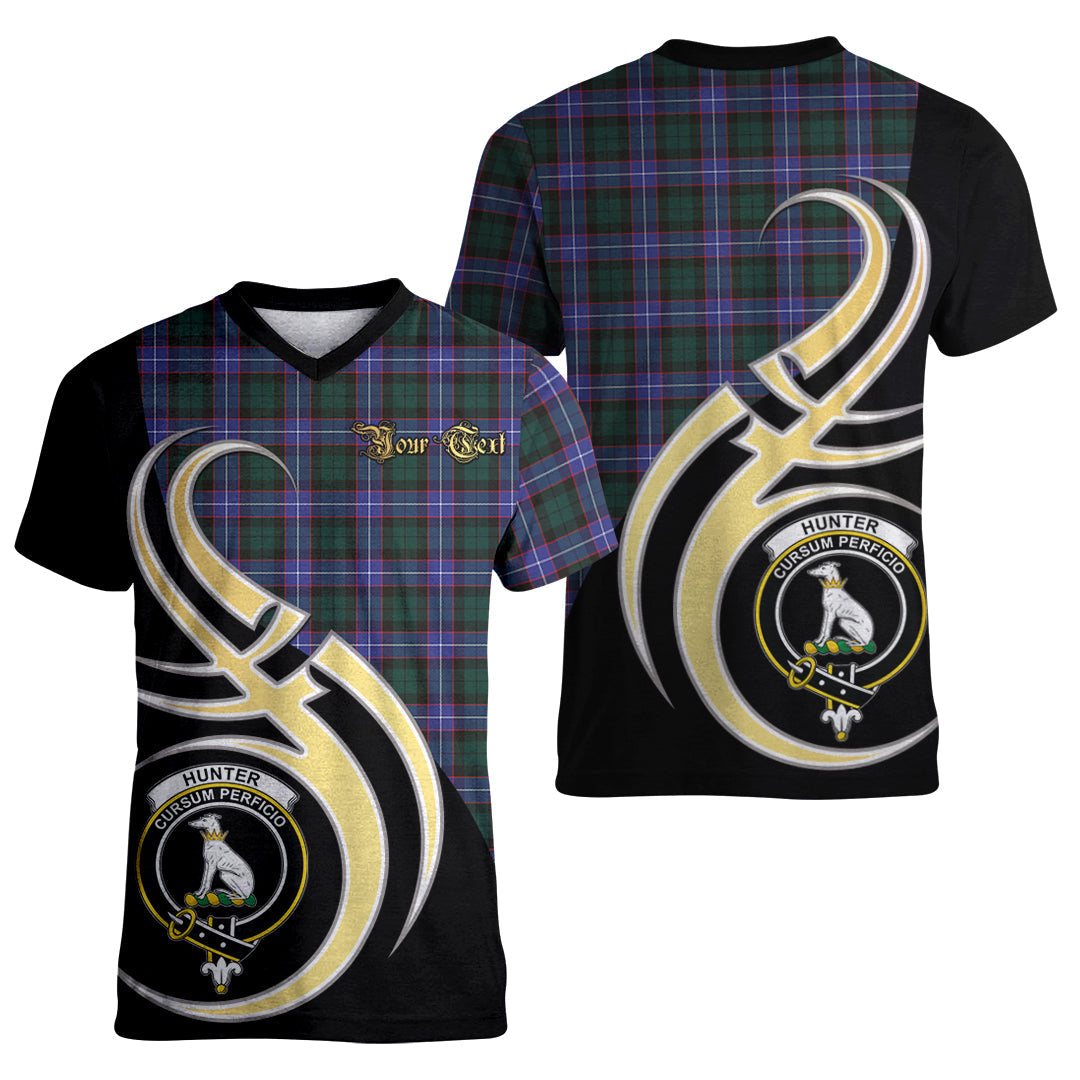 Printivon Hunter Modern Tartan Crest Believe In Me T Shirt