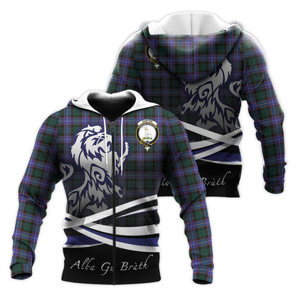 Printivon Hunter Modern Tartan Scottish Lion Hoodie