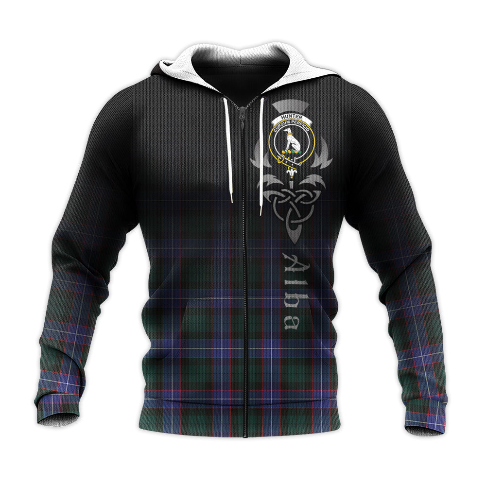 Printivon Hunter Modern Tartan Crest Alba Celtic Hoodie