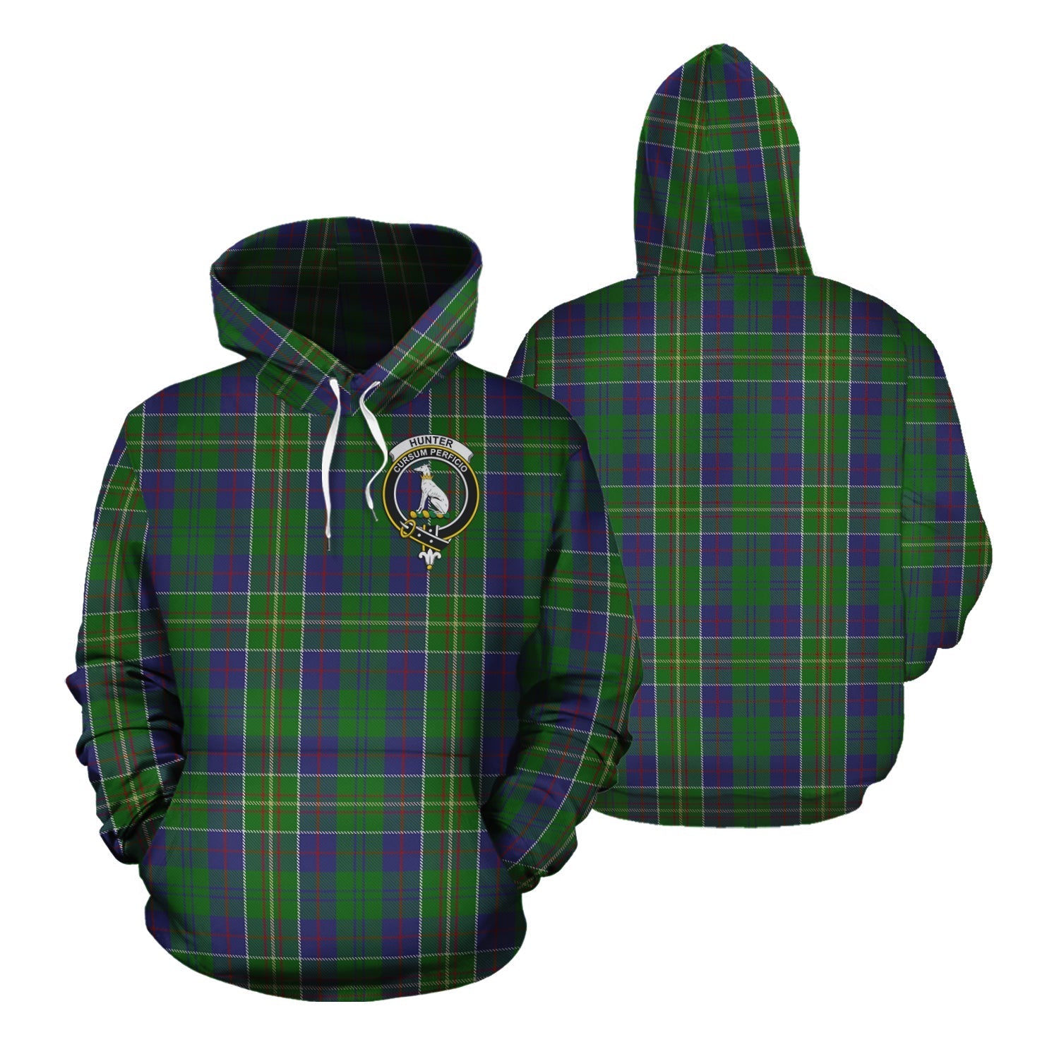 Printivon Hunter Of Hunterston Tartan Hoodie
