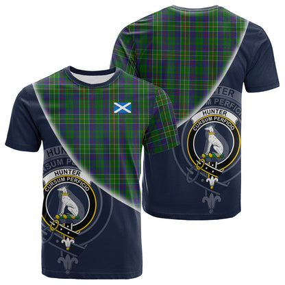 Printivon Hunter of Hunterston Tartan Scottish Crest T Shirt