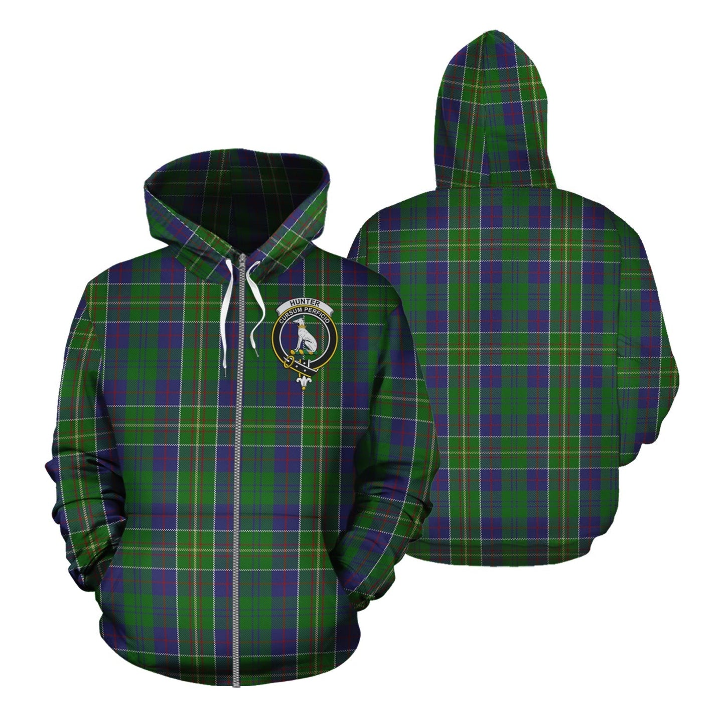 Printivon Hunter Of Hunterston Tartan Hoodie