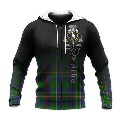 Printivon Hunter Of Hunterston Tartan Crest Alba Celtic Hoodie