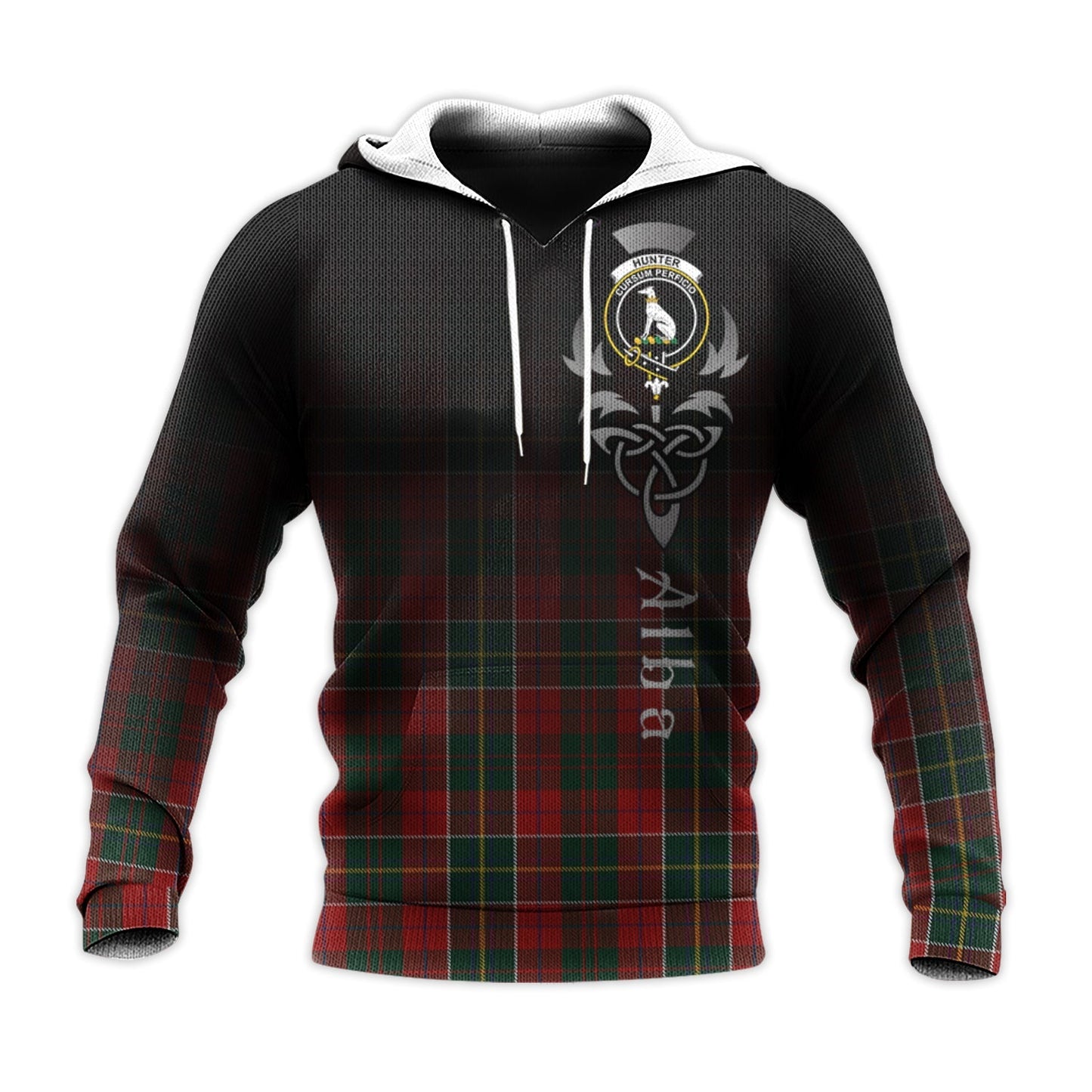 Printivon Hunter Usa Tartan Crest Alba Celtic Hoodie