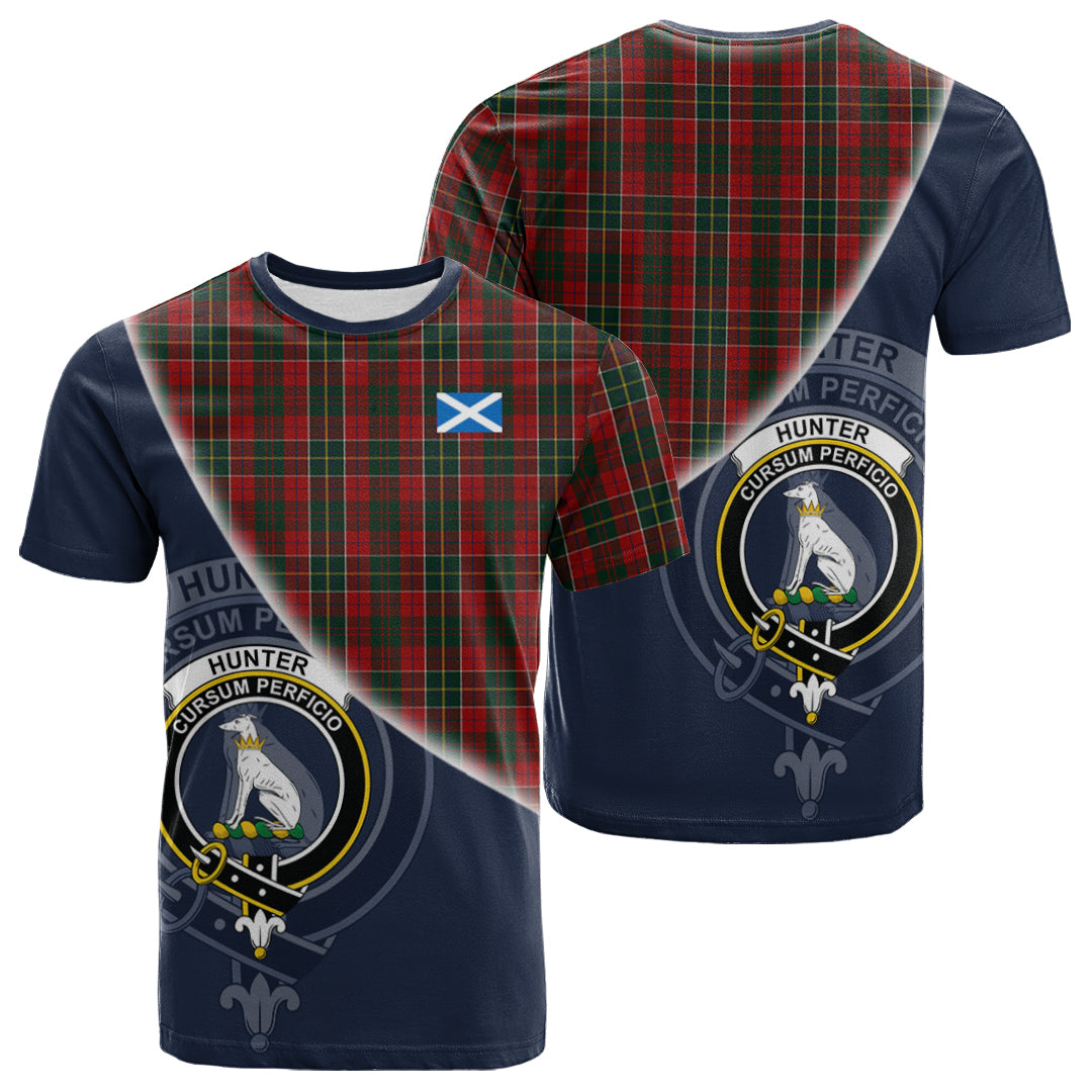 Printivon Hunter USA Tartan Scottish Crest T Shirt