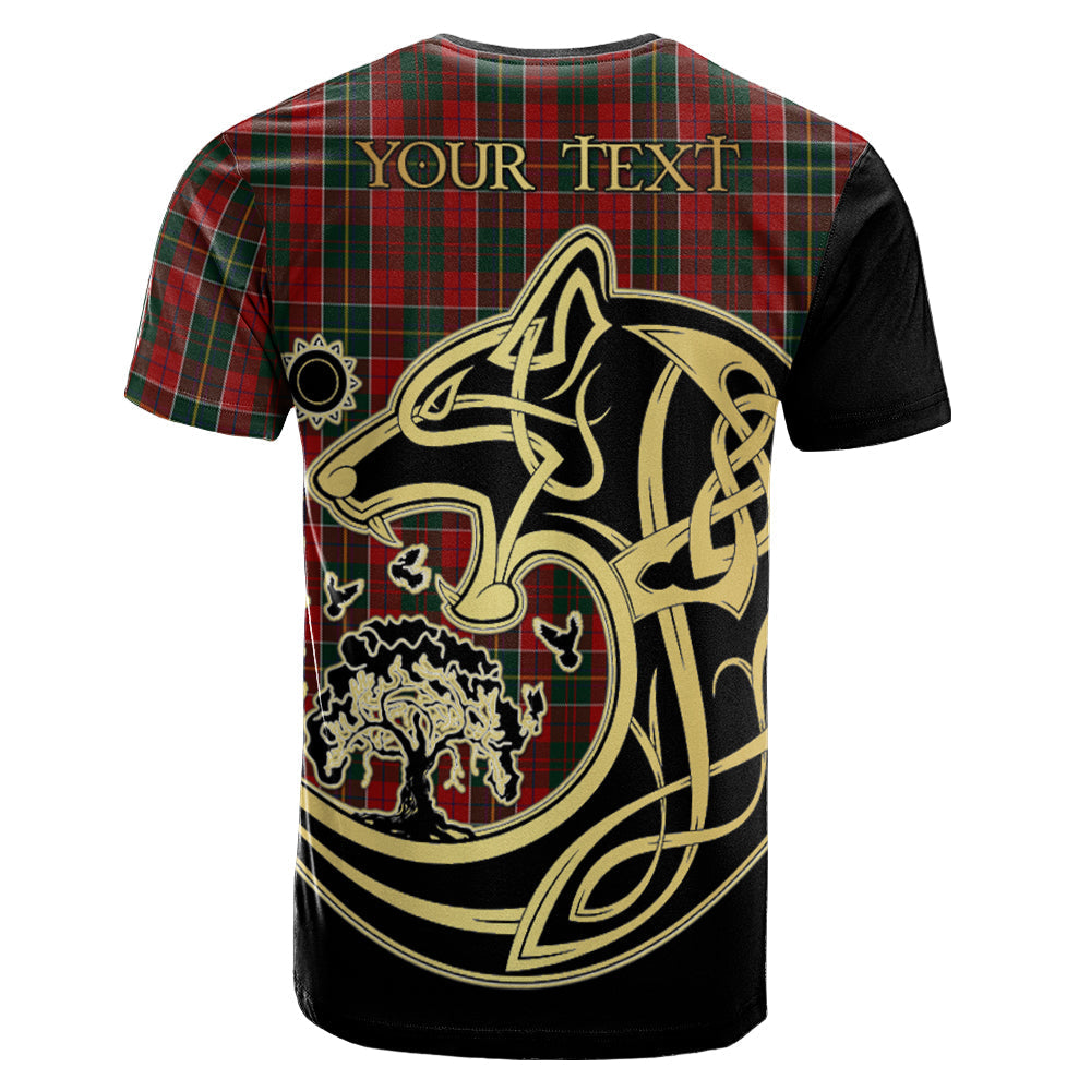 Printivon Hunter USA Crest Celtic Wolf Tartan T Shirt Custom Your Text