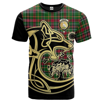 Printivon Hunter Wilsons Crest Celtic Wolf Tartan T Shirt Custom Your Text